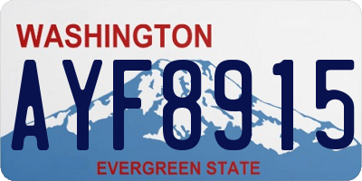 WA license plate AYF8915