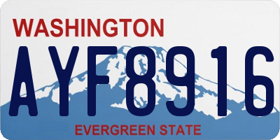 WA license plate AYF8916