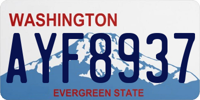 WA license plate AYF8937