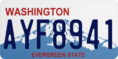 WA license plate AYF8941
