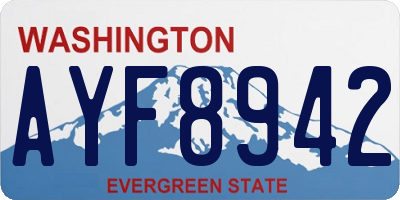 WA license plate AYF8942