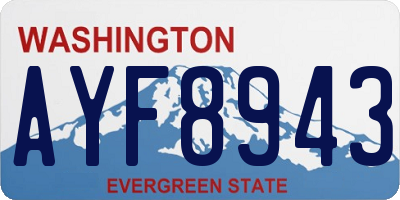 WA license plate AYF8943