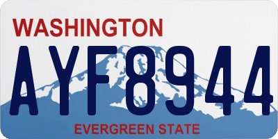 WA license plate AYF8944