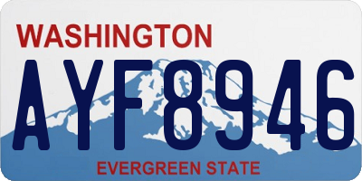 WA license plate AYF8946