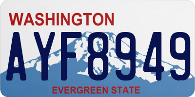 WA license plate AYF8949