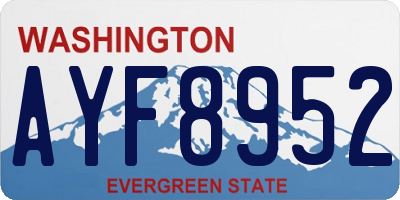WA license plate AYF8952