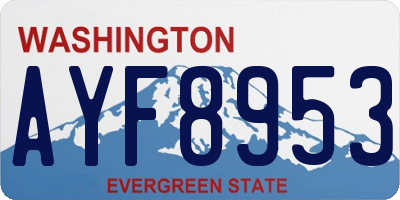 WA license plate AYF8953