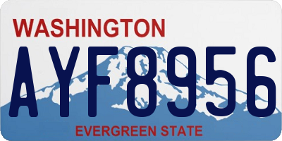 WA license plate AYF8956