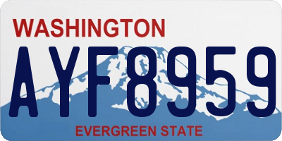 WA license plate AYF8959