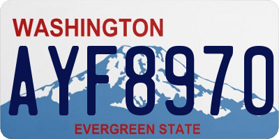 WA license plate AYF8970