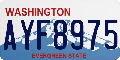 WA license plate AYF8975