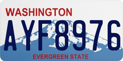 WA license plate AYF8976