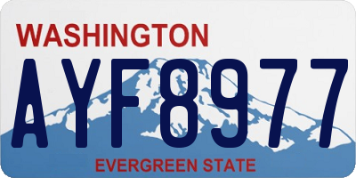 WA license plate AYF8977