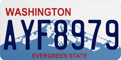 WA license plate AYF8979