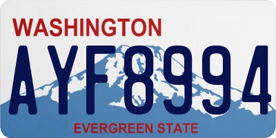 WA license plate AYF8994