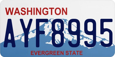 WA license plate AYF8995