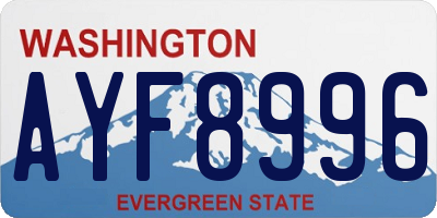 WA license plate AYF8996