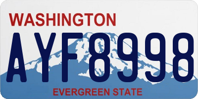 WA license plate AYF8998