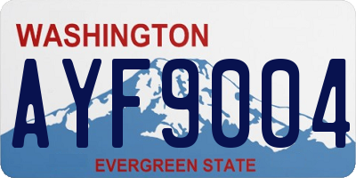 WA license plate AYF9004