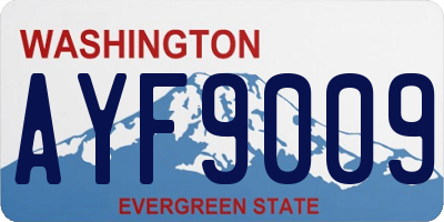 WA license plate AYF9009
