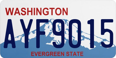 WA license plate AYF9015