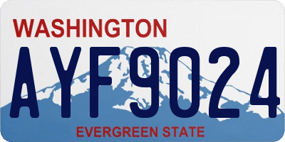 WA license plate AYF9024