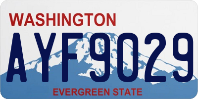 WA license plate AYF9029
