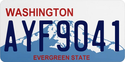 WA license plate AYF9041