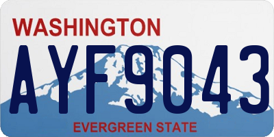 WA license plate AYF9043