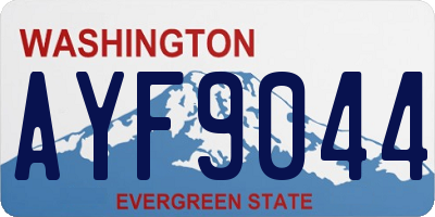 WA license plate AYF9044