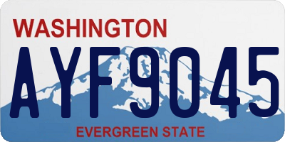 WA license plate AYF9045