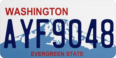 WA license plate AYF9048