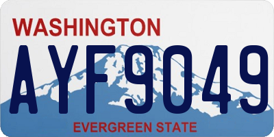 WA license plate AYF9049