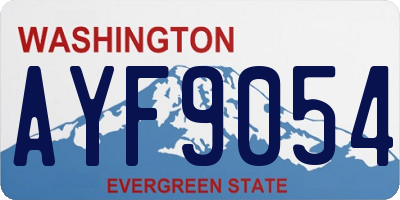 WA license plate AYF9054