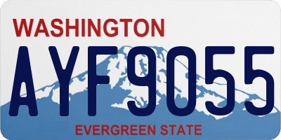 WA license plate AYF9055