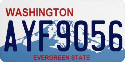 WA license plate AYF9056