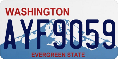 WA license plate AYF9059