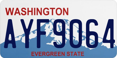 WA license plate AYF9064