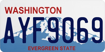 WA license plate AYF9069