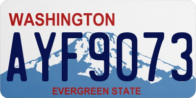 WA license plate AYF9073