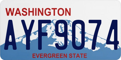 WA license plate AYF9074