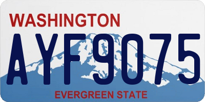 WA license plate AYF9075