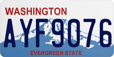WA license plate AYF9076