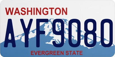 WA license plate AYF9080