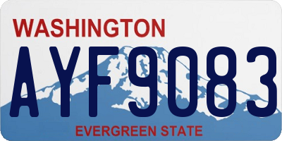 WA license plate AYF9083