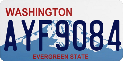 WA license plate AYF9084