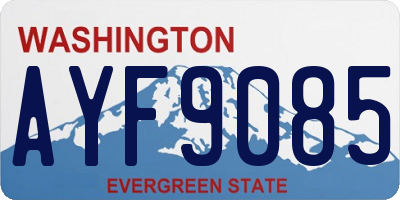 WA license plate AYF9085