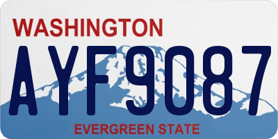 WA license plate AYF9087