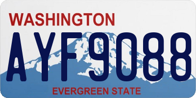 WA license plate AYF9088