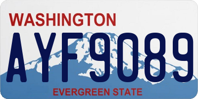 WA license plate AYF9089